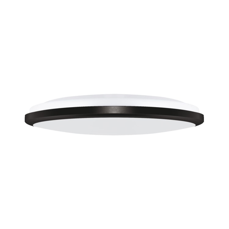 Plafoniera Plafon Łazienkowy PLANAR LED 24W BLACK NW IP54 4200K 04209 Struhm Ideus do łazienki sypialni korytarza jadalni oprawa lampa sufitowa barwa neutralna czarny