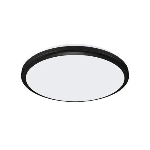 Plafoniera Plafon Łazienkowy PLANAR LED 18W BLACK NW IP54 4200K 04054 Struhm Ideus do łazienki sypialni korytarza jadalni oprawa lampa sufitowa barwa neutralna czarny