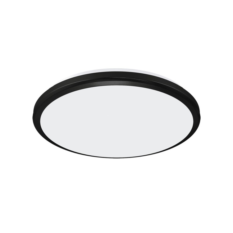 Plafoniera Plafon Łazienkowy PLANAR LED 18W BLACK NW IP54 4200K 04054 Struhm Ideus do łazienki sypialni korytarza jadalni oprawa lampa sufitowa barwa neutralna czarny