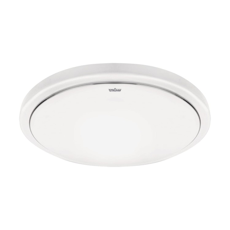 Plafoniera Plafon Łazienkowy SOLA LED C SLIM MVS 24W NW 03756 Struhm Ideus z czujnikiem ruchu i zmierzchu do łazienki sypialni korytarza jadalni oprawa lampa sufitowa barwa neutralna biały biała