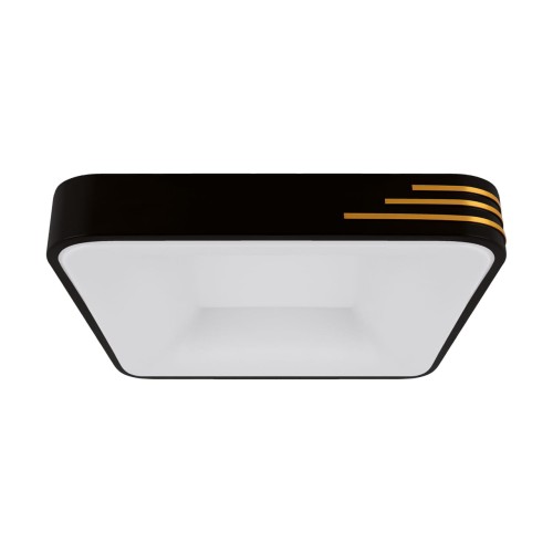 Plafoniera Plafon LIBRUS LED D 24W NW IP20 4200K 04167 Struhm Ideus do sypialni korytarza jadalni oprawa lampa sufitowa barwa neutralna czarny ze złotym