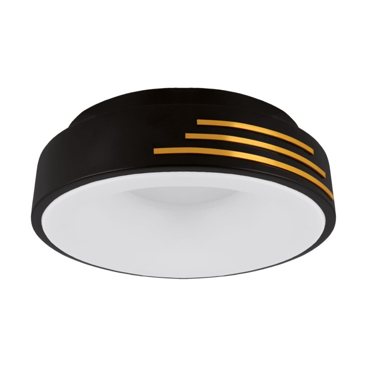 Plafoniera Plafon LIBRUS LED C 24W NW IP20 4200K 04164 Struhm Ideus do sypialni korytarza jadalni oprawa lampa sufitowa barwa neutralna czarny ze złotym