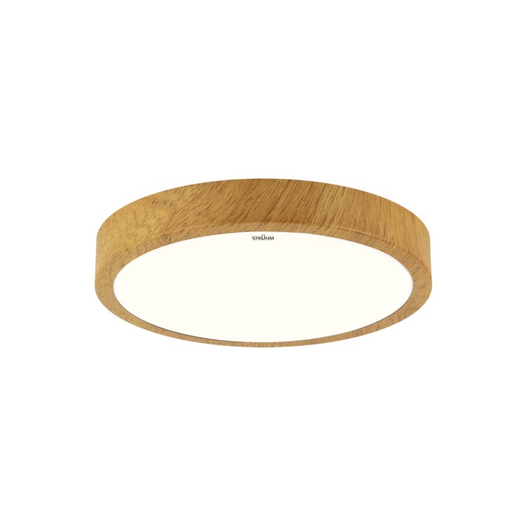 Plafoniera Plafon Łazienkowy ATUT LED C OAK 18W NW IP44 4100K 04149 Struhm Ideus do łazienki sypialni korytarza jadalni oprawa lampa sufitowa barwa neutralna dąb