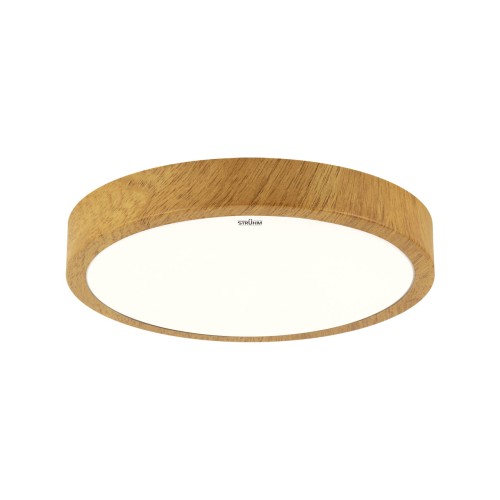 Plafoniera Plafon Łazienkowy ATUT LED C OAK 24W IP44 4100K 04151 Struhm Ideus do łazienki sypialni korytarza jadalni oprawa lampa sufitowa barwa neutralna dąb