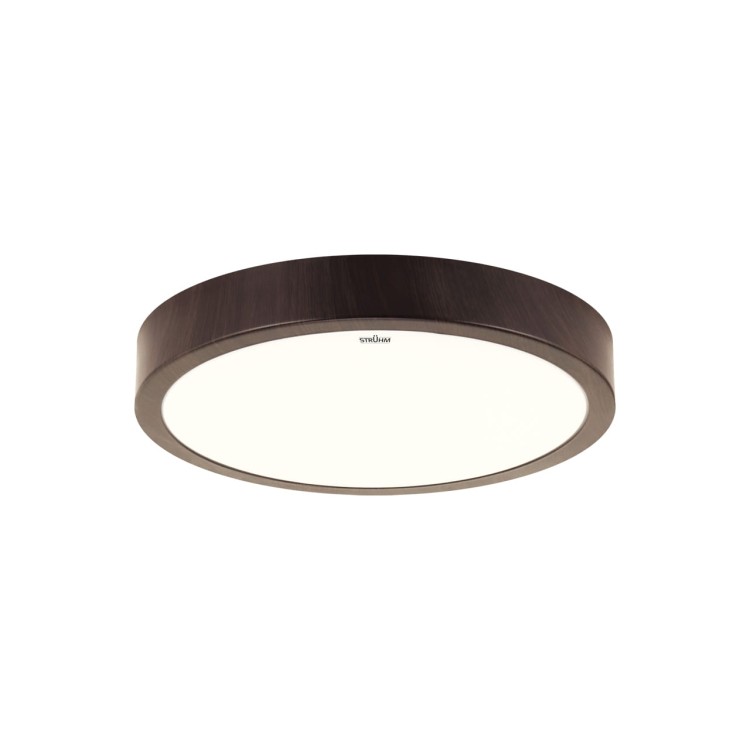 Plafoniera Plafon Łazienkowy ATUT LED C WENGE 18W NW IP44 4100K 04150 Struhm Ideus do łazienki sypialni korytarza jadalni oprawa lampa sufitowa barwa neutralna wenge