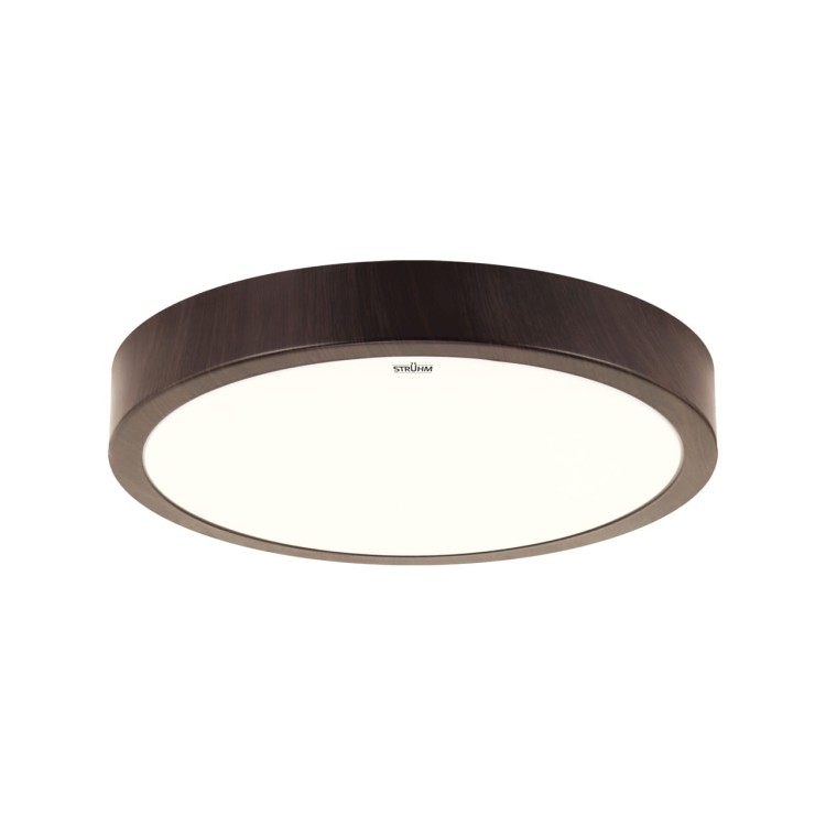 Plafoniera Plafon Łazienkowy ATUT LED C WENGE 24W NW IP44 4100K 04152 Struhm Ideus do łazienki sypialni korytarza jadalni oprawa lampa sufitowa barwa neutralna wenge