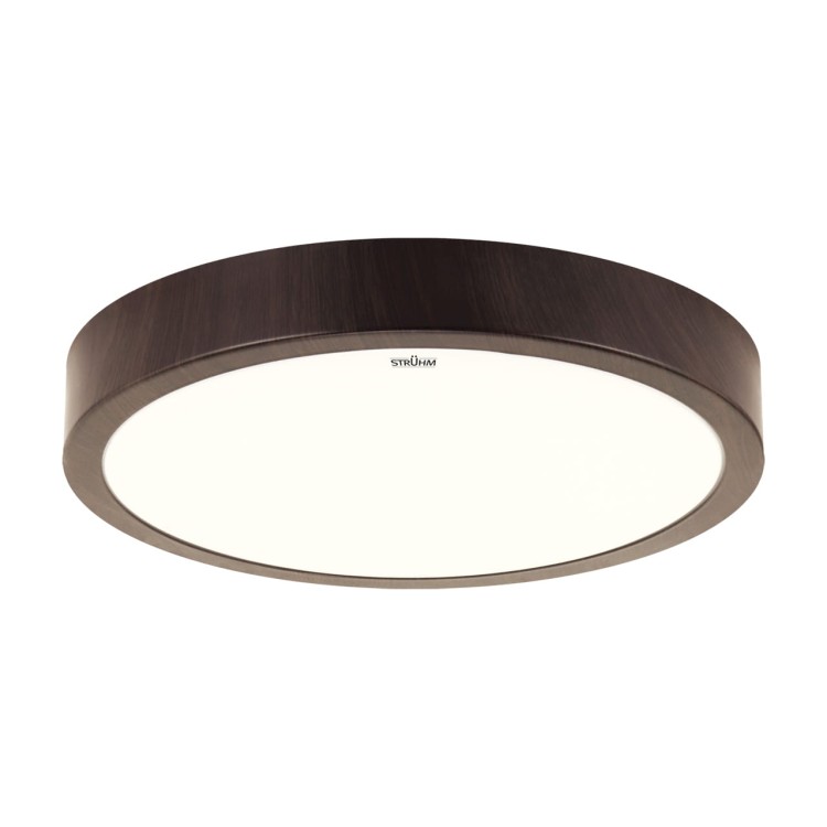 Plafoniera Plafon Łazienkowy ATUT LED C WENGE 36W NW IP44 4100K 04154 Struhm Ideus do łazienki sypialni korytarza jadalni oprawa lampa sufitowa barwa neutralna wenge