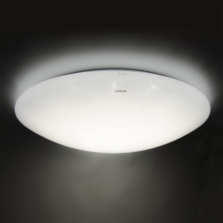 Plafoniera Plafon Łazienkowy BIGBEN LED C 72W NW 03700 Struhm Ideus z Pilotem IP44 do łazienki sypialni korytarza jadalni oprawa lampa sufitowa barwa neutralna biała biały