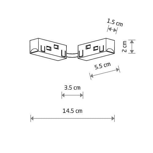 Moduł przewodzący Prosty zasilania do szynoprzewodu Szyny LED 48V niskonapięciowy System LVM STRAIGHT CONDUCTIVE MODULE 10167 NOWODVORSKI Lighting Loft oświetlenie szynowe natynkowa podtynkowa magnetycznego ARCHLINES Inspiracje Premium