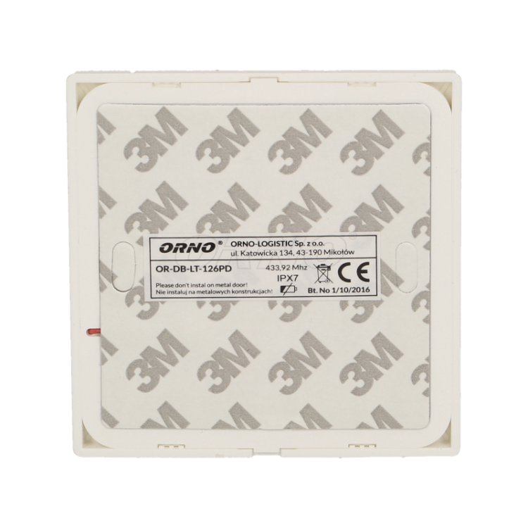 Dzwonek bezprzewodowy SMARTEK AC 230V z Learning System i bezbateryjnym przyciskiem ORNO OR-DB-LT-126 Gniazdkowy