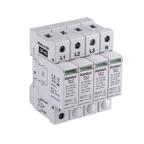 Ogranicznik przepięć KSD-T2 275/160 3P+N 23133 Kanlux