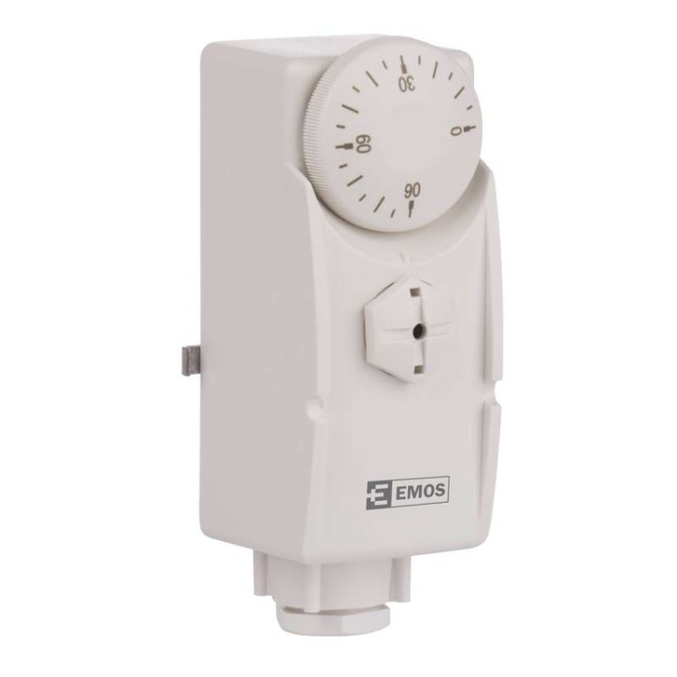 Termostat przylgowy stykowy na rurę do pompy C.O. ciepła obiegowej T80 P5681 Emos regulator elektroniczny temperatury sterownik pokojowy przewodowy