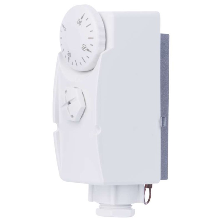 Termostat przylgowy stykowy na rurę do pompy C.O. ciepła obiegowej T80 P5681 Emos regulator elektroniczny temperatury sterownik pokojowy przewodowy