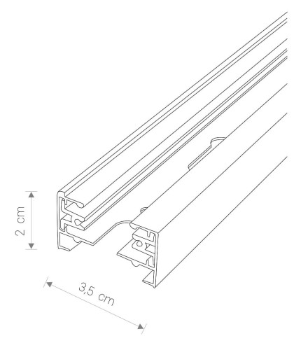 Szynoprzewód Szyna 2m PROFILE TRACK WHITE 2 M 9451 NOWODVORSKI Lighting Loft nowoczesna sufitowa ścienna oświetlenie szynowe listwa natynkowa 230V biały Inspiracje Premium