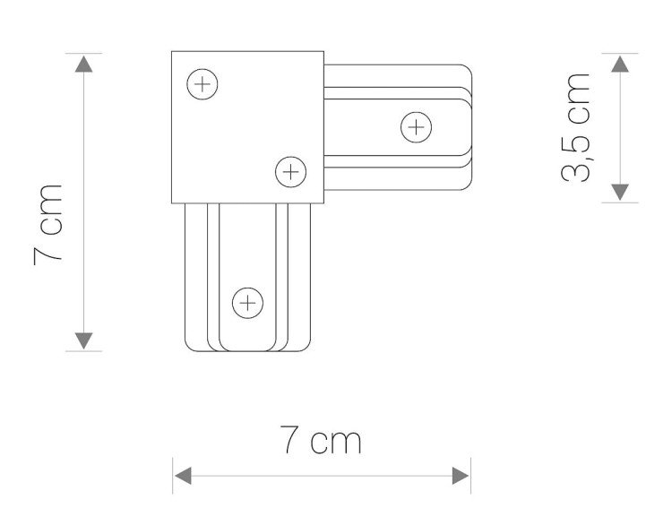 Łącznik do szynoprzewodu kątowy L PROFILE L-CONNECTOR WHITE 9456 NOWODVORSKI Lighting Loft nowoczesna sufitowy ścienny do oświetlenie szynowe listwa natynkowa szynoprzewodów 230V złączka kątowa biały Inspiracje Premium