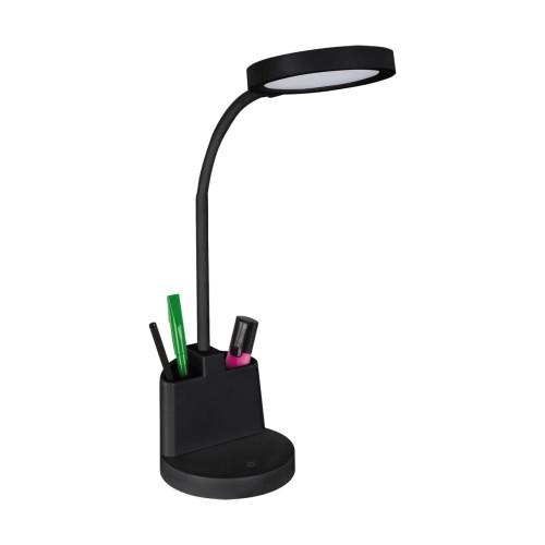 Lampa biurkowa SMD LED LABOR LED BLACK 03824 Struhm Ideus lampka z pojemnikiem na długopisy ołówki przybory Czarna