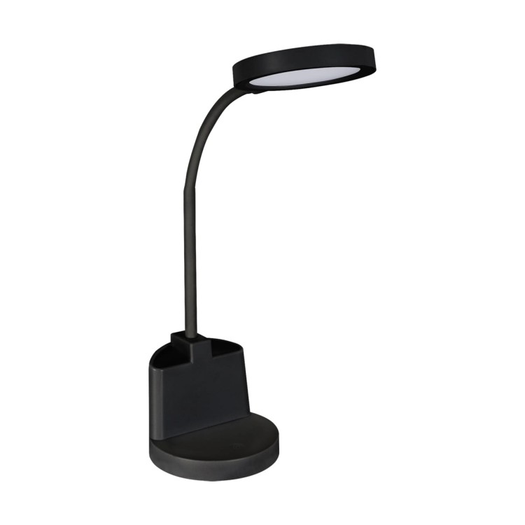 Lampa biurkowa SMD LED LABOR LED BLACK 03824 Struhm Ideus lampka z pojemnikiem na długopisy ołówki przybory Czarna