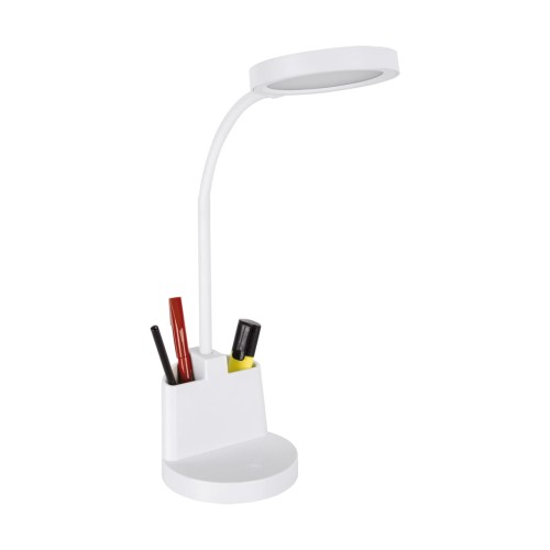 Lampa biurkowa SMD LED LABOR LED WHITE 03823 Struhm Ideus lampka z pojemnikiem na długopisy ołówki przybory Biała