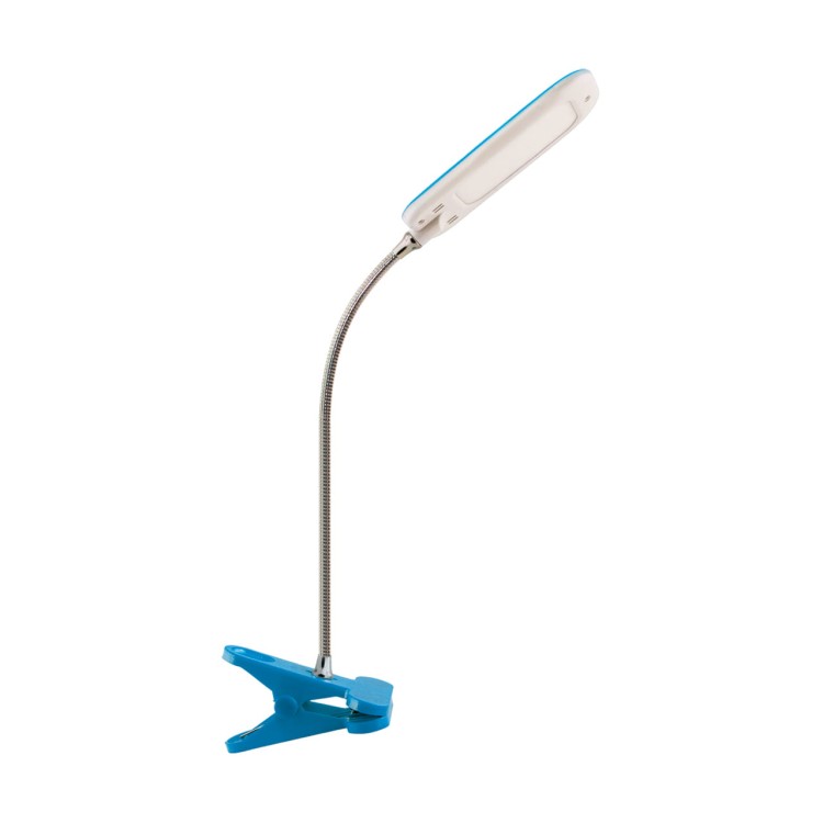 Lampa biurkowa SMD LED DORI LED BLUE CLIP 02867 Struhm Ideus lampka z klipsem do biurka półki Niebieska