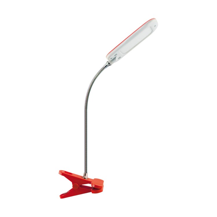 Lampa biurkowa SMD LED DORI LED RED CLIP 02866 Struhm Ideus lampka z klipsem do biurka półki Czerwona