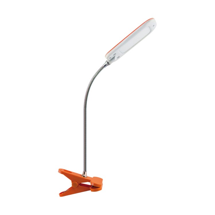 Lampa biurkowa SMD LED DORI LED ORANGE CLIP 02865 Struhm Ideus lampka z klipsem do biurka półki Pomarańczowa