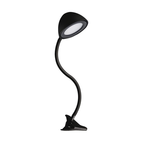 Lampa biurkowa SMD LED RONI LED BLACK CLIP 02877 Struhm Ideus lampka z klipsem do biurka półki Czarna