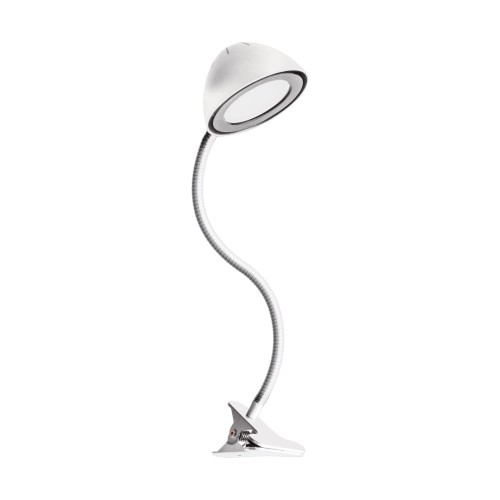Lampa biurkowa SMD LED RONI LED WHITE CLIP 02923 Struhm Ideus lampka z klipsem do biurka półki Biała