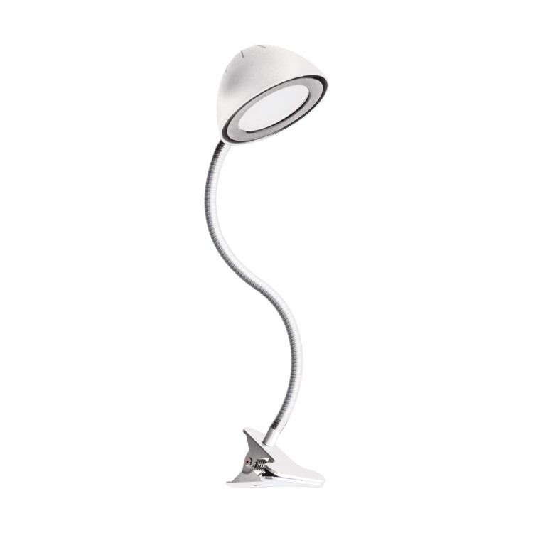 Lampa biurkowa SMD LED RONI LED WHITE CLIP 02923 Struhm Ideus lampka z klipsem do biurka półki Biała