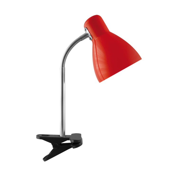 Lampa biurkowa KATI E27 RED CLIP 02862 Struhm Ideus lampka z klipsem do biurka półki Czerwony