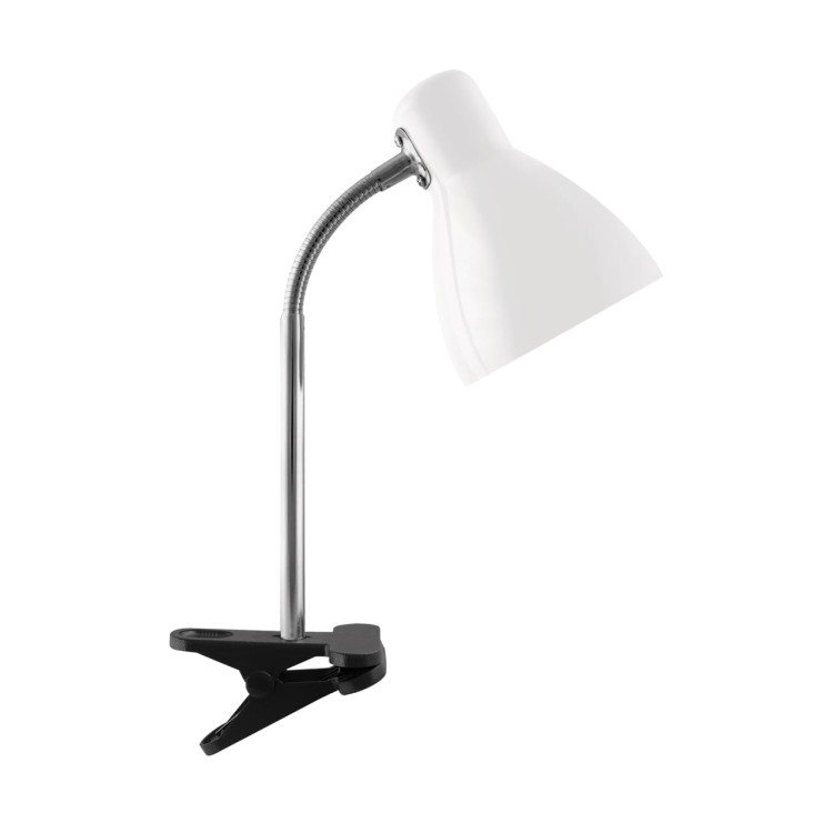 Lampa biurkowa KATI E27 WHITE CLIP 02861 Struhm Ideus lampka z klipsem do biurka półki Biały