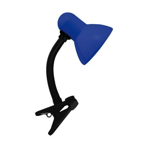 Lampa biurkowa TOLA E27 BLUE CLIP 02855 Struhm Ideus lampka z klipsem do biurka półki Niebieska