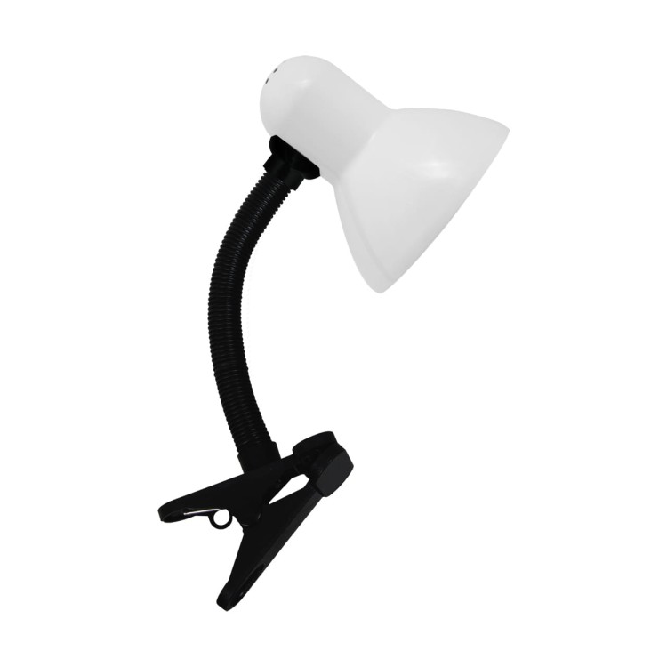 Lampa biurkowa TOLA E27 WHITE CLIP 02853 Struhm Ideus lampka z klipsem do biurka półki Biała