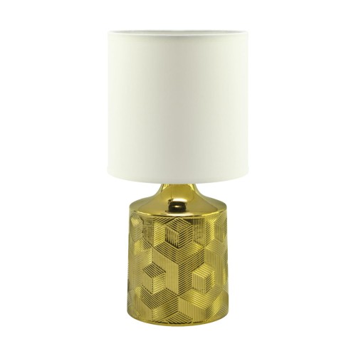 Lampa stołowa nocna LINDA E14 GOLD/WHITE 03786 Struhm Ideus lampka złota złoto biała