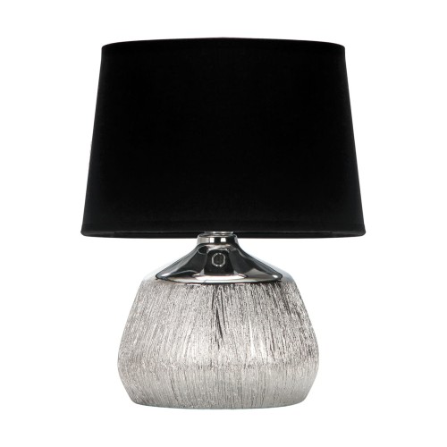 Lampa stołowa nocna JAGODA E14 CHROME/BLACK 03292 Struhm Ideus lampka chrom srebrno czarna