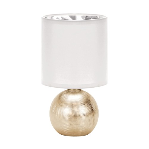 Lampa stołowa nocna PERLO E14 GOLD/WHITE 03291 Struhm Ideus lampka Złota złoto biała