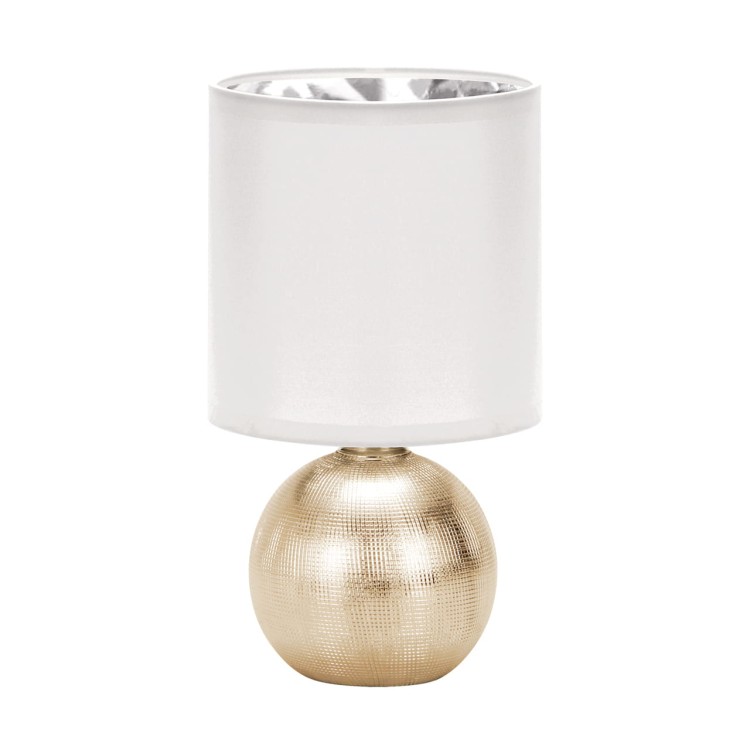 Lampa stołowa nocna PERLO E14 GOLD/WHITE 03291 Struhm Ideus lampka Złota złoto biała