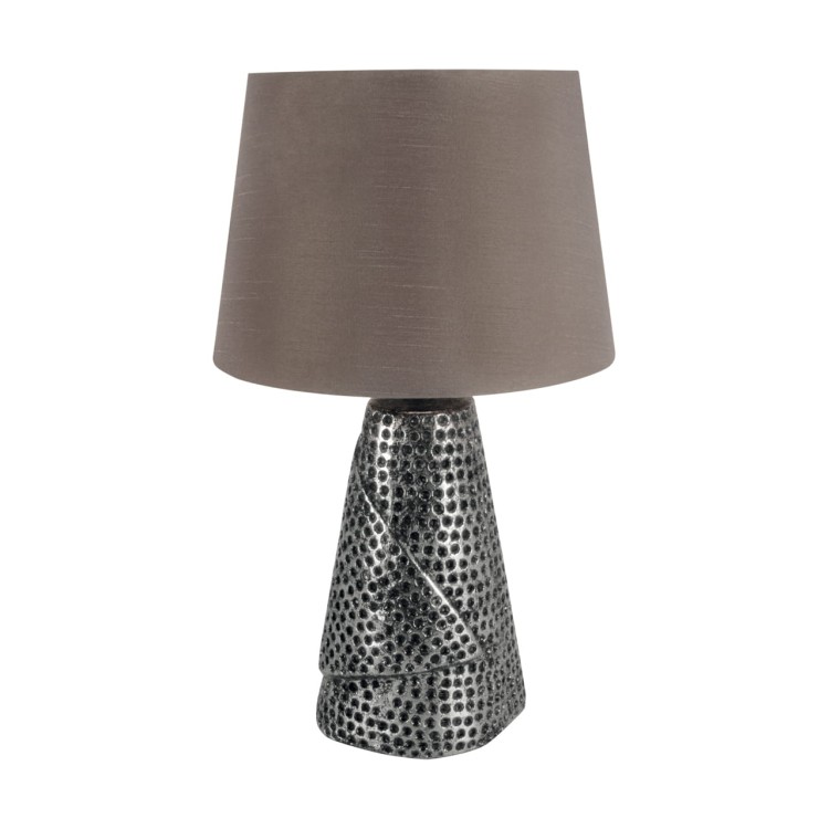 Lampa stołowa nocna MAGDA E27 SILVER / GREY 03962 Struhm Ideus lampka Srebrna srebrno szara