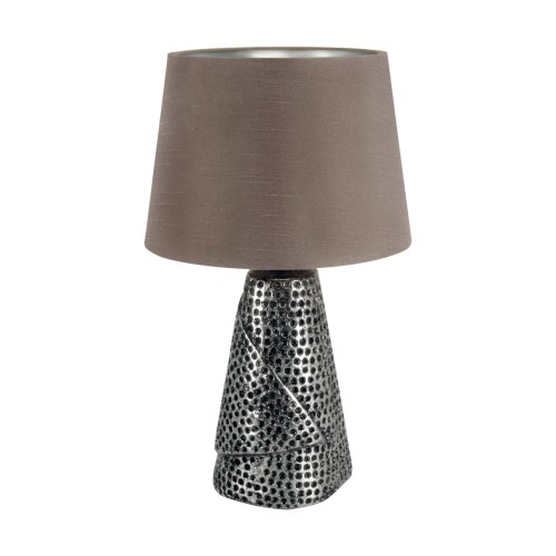 Lampa stołowa nocna MAGDA E27 SILVER / GREY 03962 Struhm Ideus lampka Srebrna srebrno szara