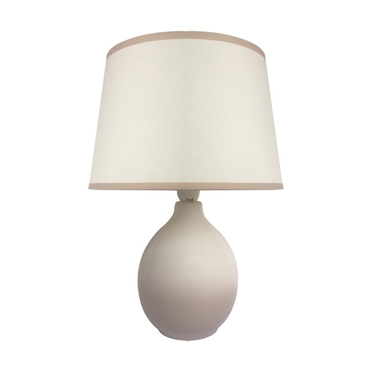 Lampa stołowa ROMA E14 GREY 03207 Struhm Ideus lampka Szara szaro beżowa