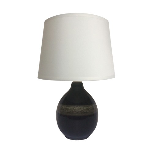Lampa stołowa ROMA E14 BLACK 03206 Struhm Ideus lampka Czarna czarno beżowa