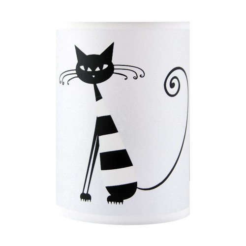 Lampa stołowa ZYTA E14 CAT 03542 Struhm Ideus lampka z kotem kot Biała