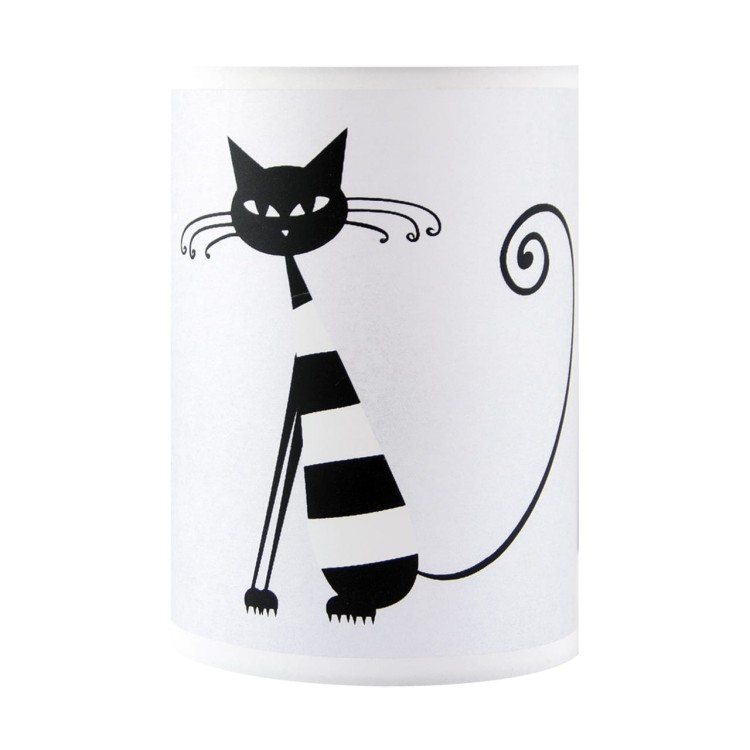Lampa stołowa ZYTA E14 CAT 03542 Struhm Ideus lampka z kotem kot Biała