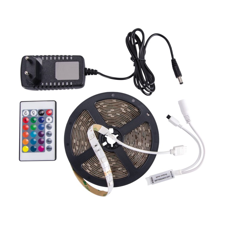 Taśma LED LATE LED 5m 150 RGB IP65 BLISTER 03037 Struhm Ideus pasek zestaw