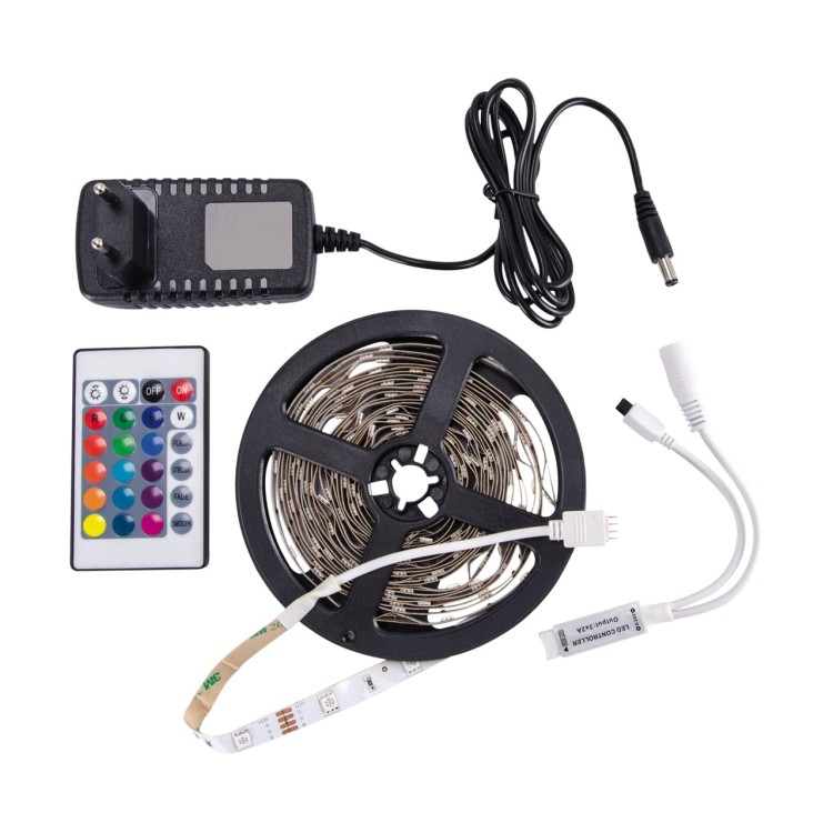 Taśma LED LATE LED 5m 150 RGB BLISTER 03036 Struhm Ideus pasek zestaw