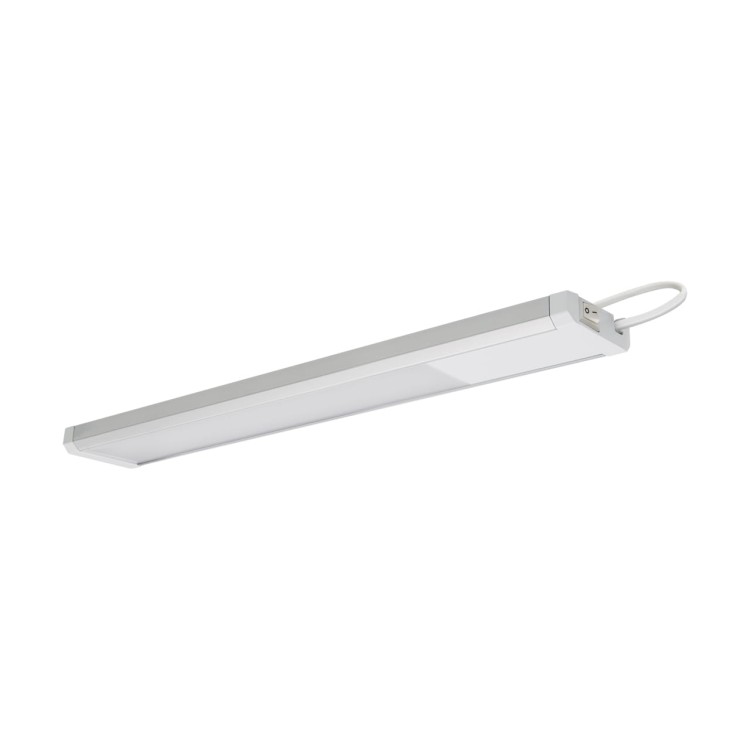 Lampa podszafkowa oprawa liniowa SMD LED TAMARA LED 10W NW 03795 Struhm Ideus IP20 58cm 4100K nowoczesna oświetleniowa do łączenia kinkiet pod szafkę z włącznikiem srebrny szary