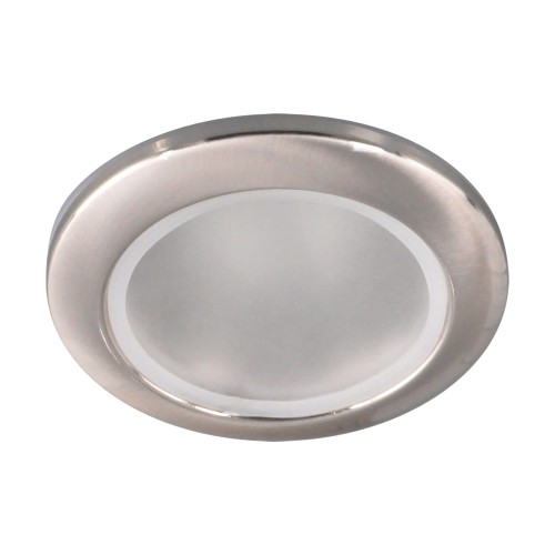 Oczko sufitowe LED okrągłe VIKI C MAT CHROME 03182 Struhm Ideus wpuszczane do zabudowy sufitu podwieszanego lampa sufitowa oprawa punktowa do łazienki chrom matowy