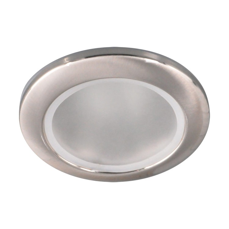 Oczko sufitowe LED okrągłe VIKI C MAT CHROME 03182 Struhm Ideus wpuszczane do zabudowy sufitu podwieszanego lampa sufitowa oprawa punktowa do łazienki chrom matowy
