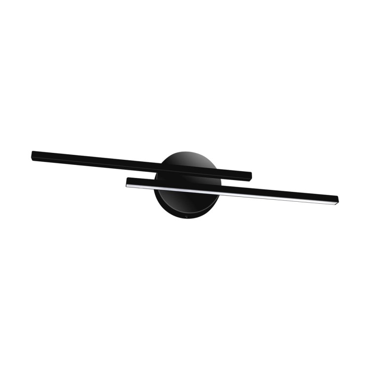 Lampa ścienna łazienkowa nad lustro SMD LED GRACJA LED 2x7W BLACK NW 03971 Struhm Ideus IP44 55cm 4100K nowoczesna oprawa oświetleniowa kinkiet łazienkowy do łazienki Czarna czarny