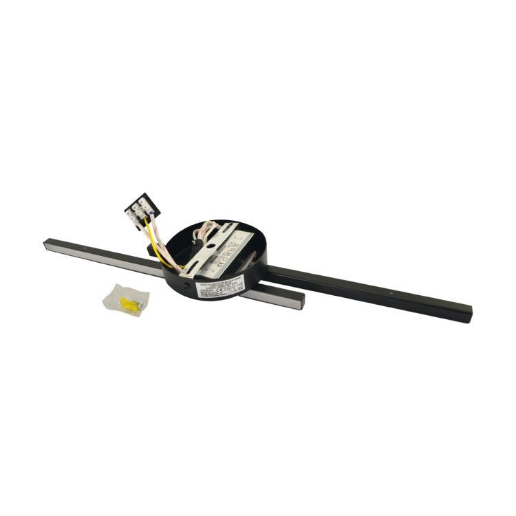Lampa ścienna łazienkowa nad lustro SMD LED GRACJA LED 2x7W BLACK NW 03971 Struhm Ideus IP44 55cm 4100K nowoczesna oprawa oświetleniowa kinkiet łazienkowy do łazienki Czarna czarny