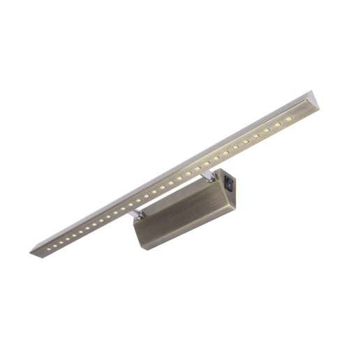 Lampa ścienna łazienkowa nad lustro SMD LED RITON LED 6W ANTIC BRASS NW 03075 Struhm Ideus IP20 55cm 3900K nowoczesna oprawa oświetleniowa kinkiet nad obraz łazienkowy do łazienki z włącznikiem antyczny mosiądz
